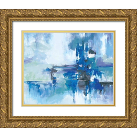 Patience Gold Ornate Wood Framed Art Print with Double Matting by Circle Art Group