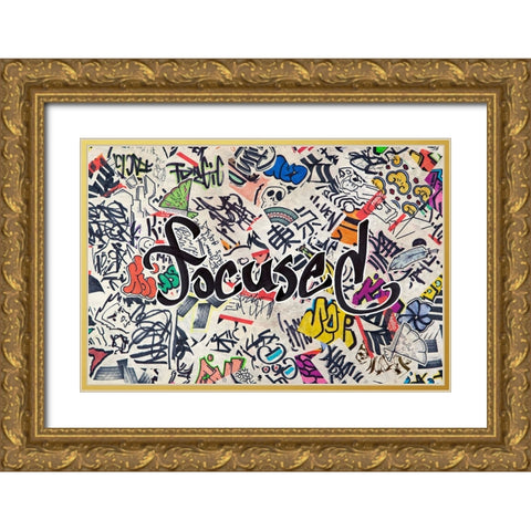 Focused - Urban Inspiration Gold Ornate Wood Framed Art Print with Double Matting by Circle Art Group