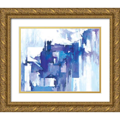 City Walk Gold Ornate Wood Framed Art Print with Double Matting by Circle Art Group