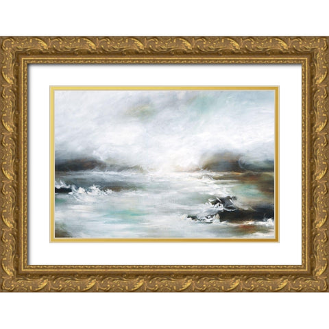 Coastal View IV Gold Ornate Wood Framed Art Print with Double Matting by Drotar, Rikki