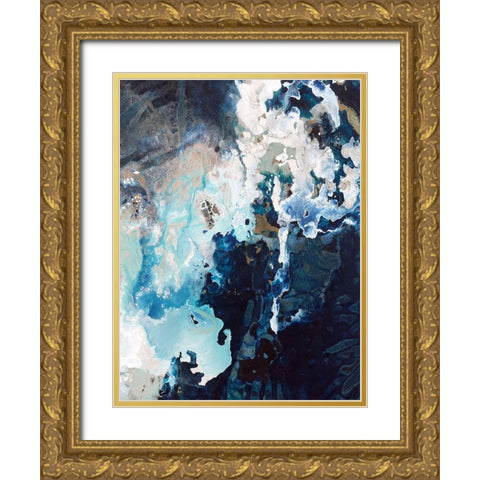 Deep Blue Pool Crop Gold Ornate Wood Framed Art Print with Double Matting by Taylor, Kari