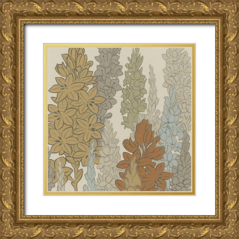 Meadow Blooms I Gold Ornate Wood Framed Art Print with Double Matting by Vess, June Erica