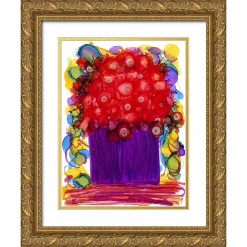 Venetian Reds I Gold Ornate Wood Framed Art Print with Double Matting by Baynes, Cheryl