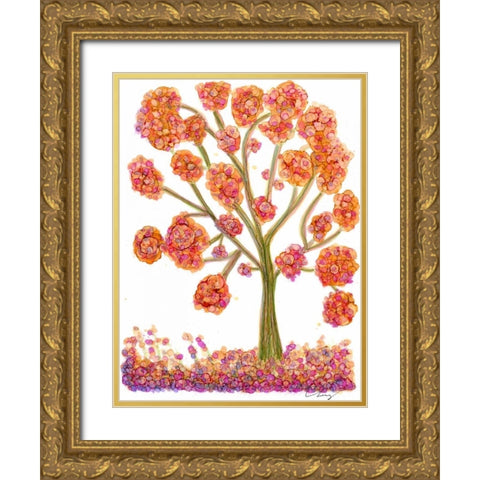 Autumn Fantasy I Gold Ornate Wood Framed Art Print with Double Matting by Baynes, Cheryl