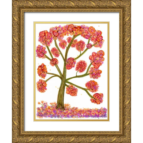 Autumn Fantasy II Gold Ornate Wood Framed Art Print with Double Matting by Baynes, Cheryl