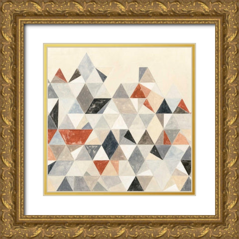 Division and Connection I Gold Ornate Wood Framed Art Print with Double Matting by Meagher, Megan