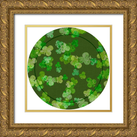 St. Pattys Collection C Gold Ornate Wood Framed Art Print with Double Matting by Vision Studio