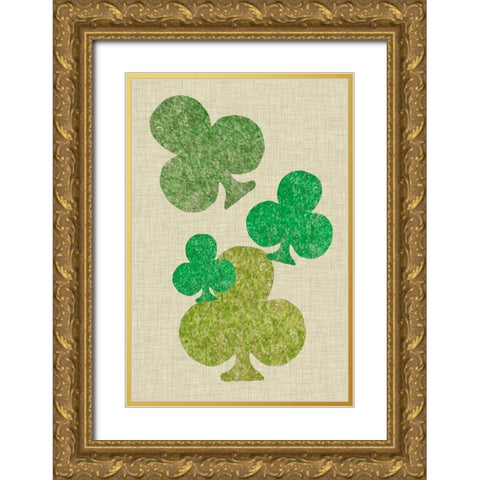 St. Pattys Collection F Gold Ornate Wood Framed Art Print with Double Matting by Vision Studio