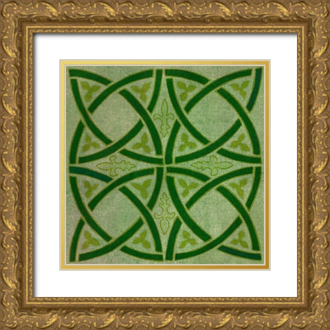 St. Pattys Collection G Gold Ornate Wood Framed Art Print with Double Matting by Vision Studio