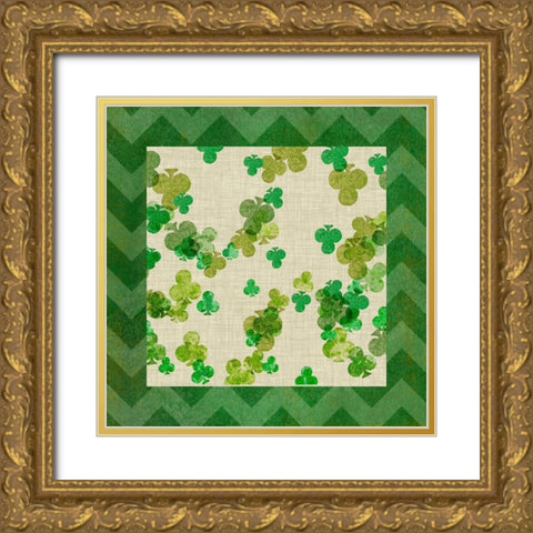St. Pattys Collection I Gold Ornate Wood Framed Art Print with Double Matting by Vision Studio