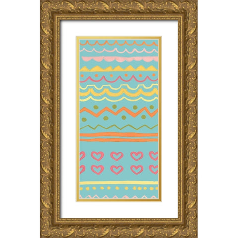 Easter Sweeties Collection B Gold Ornate Wood Framed Art Print with Double Matting by Vess, June Erica