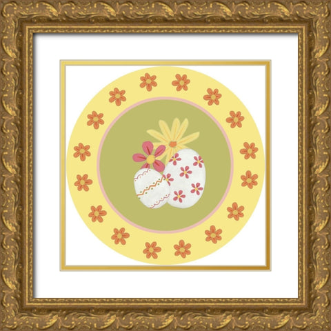 Easter Sweeties Collection F Gold Ornate Wood Framed Art Print with Double Matting by Vess, June Erica