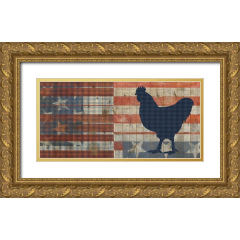 Fourth on the Farm Collection C Gold Ornate Wood Framed Art Print with Double Matting by Studio W