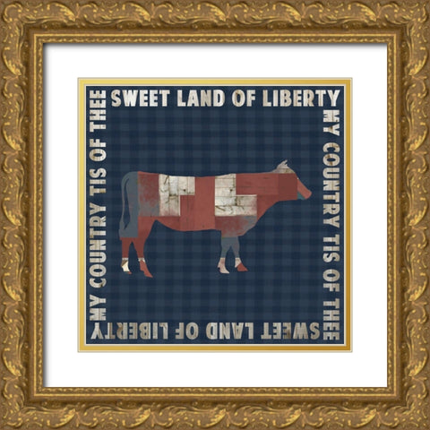 Fourth on the Farm Collection G Gold Ornate Wood Framed Art Print with Double Matting by Studio W