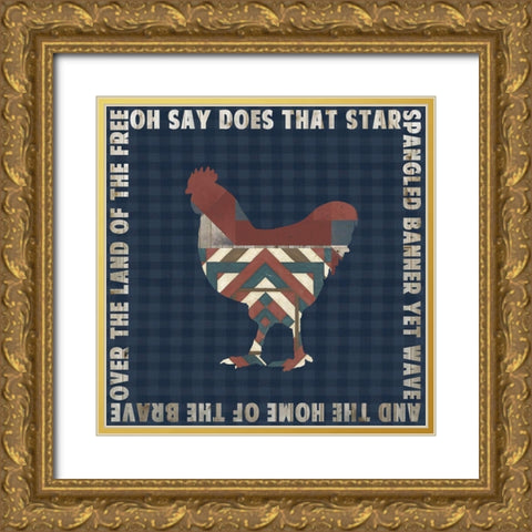 Fourth on the Farm Collection H Gold Ornate Wood Framed Art Print with Double Matting by Studio W