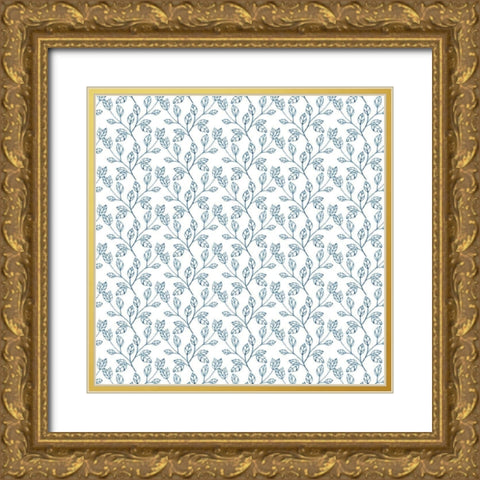 Easter Pups Collection F Gold Ornate Wood Framed Art Print with Double Matting by Wang, Melissa