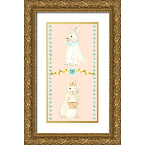 Sweet Easter Collection B Gold Ornate Wood Framed Art Print with Double Matting by Vess, June Erica