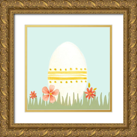 Sweet Easter Collection C Gold Ornate Wood Framed Art Print with Double Matting by Vess, June Erica