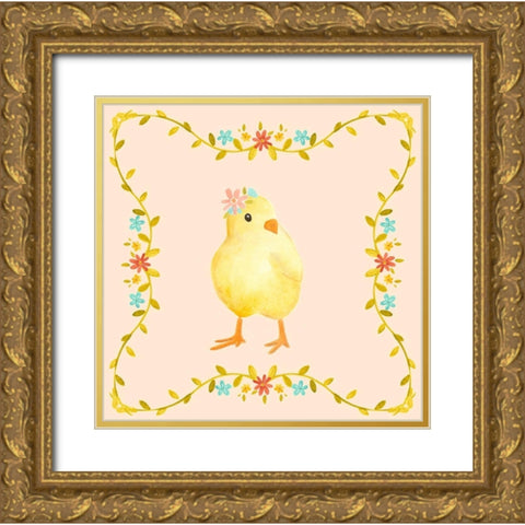 Sweet Easter Collection D Gold Ornate Wood Framed Art Print with Double Matting by Vess, June Erica