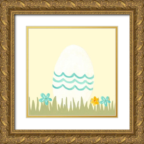 Sweet Easter Collection E Gold Ornate Wood Framed Art Print with Double Matting by Vess, June Erica