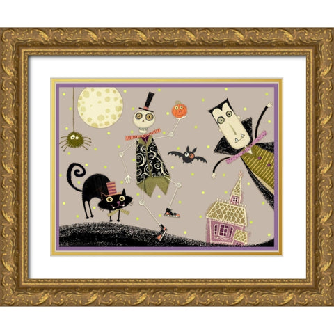 EEK Collection A Gold Ornate Wood Framed Art Print with Double Matting by Eisner, Viv