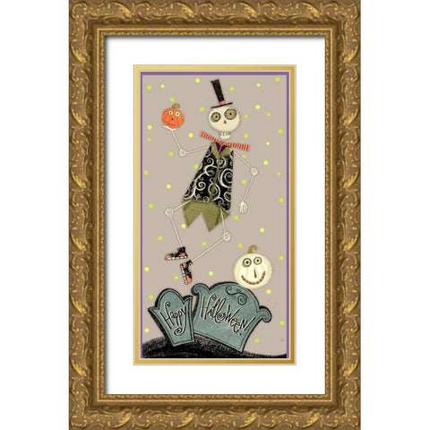 EEK Collection B Gold Ornate Wood Framed Art Print with Double Matting by Eisner, Viv