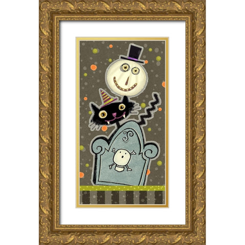 Happy Haunting Collection B Gold Ornate Wood Framed Art Print with Double Matting by Eisner, Viv