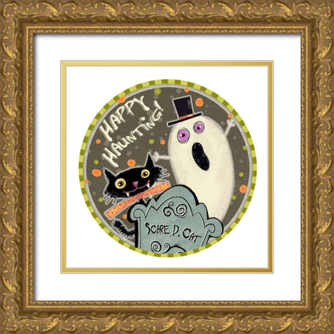 Happy Haunting Collection C Gold Ornate Wood Framed Art Print with Double Matting by Eisner, Viv