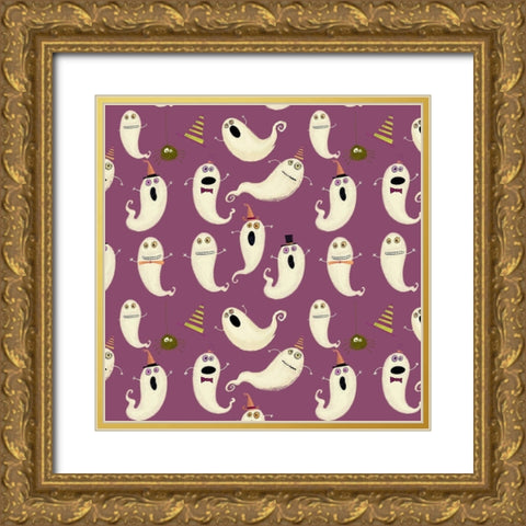 Happy Haunting Collection G Gold Ornate Wood Framed Art Print with Double Matting by Eisner, Viv