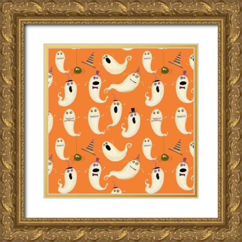 Happy Haunting Collection I Gold Ornate Wood Framed Art Print with Double Matting by Eisner, Viv