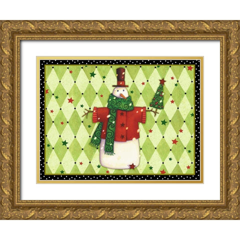 Harlequin Christmas Collection A Gold Ornate Wood Framed Art Print with Double Matting by Eisner, Viv