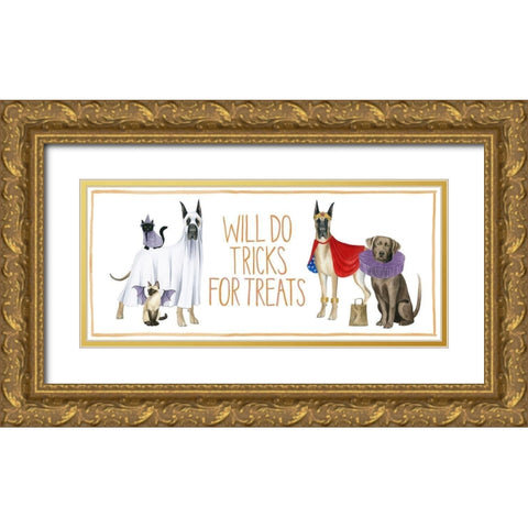 Howloween Collection D Gold Ornate Wood Framed Art Print with Double Matting by Popp, Grace