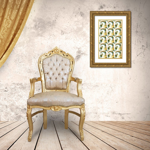 Leprechauns Rainbow Collection E Gold Ornate Wood Framed Art Print with Double Matting by Popp, Grace