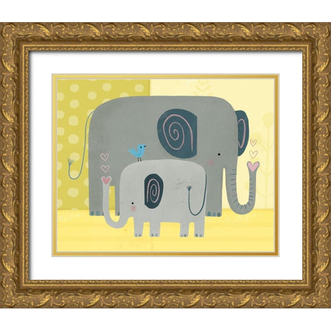 Mama and Me Collection A Gold Ornate Wood Framed Art Print with Double Matting by Borges, Victoria