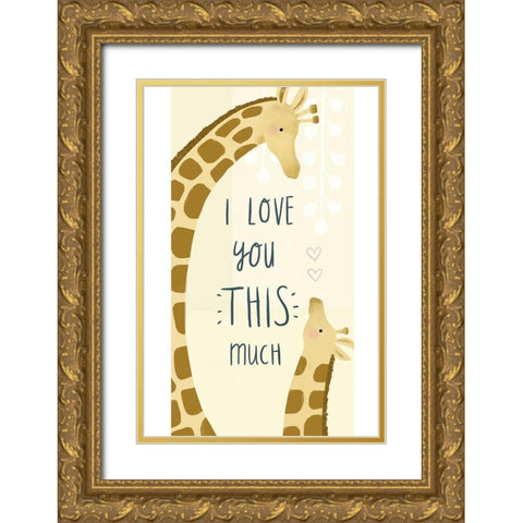 Mama and Me Collection B Gold Ornate Wood Framed Art Print with Double Matting by Borges, Victoria