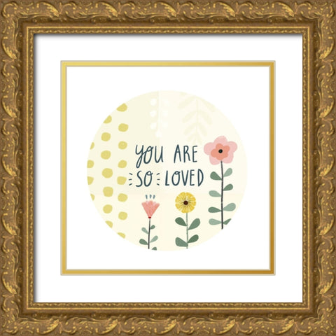 Mama and Me Collection C Gold Ornate Wood Framed Art Print with Double Matting by Borges, Victoria