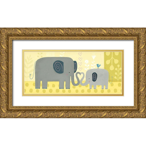 Mama and Me Collection D Gold Ornate Wood Framed Art Print with Double Matting by Borges, Victoria