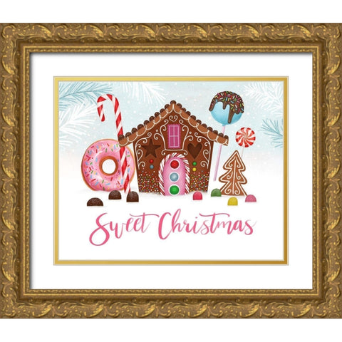 Sweet Holidays Collection A Gold Ornate Wood Framed Art Print with Double Matting by Borges, Victoria