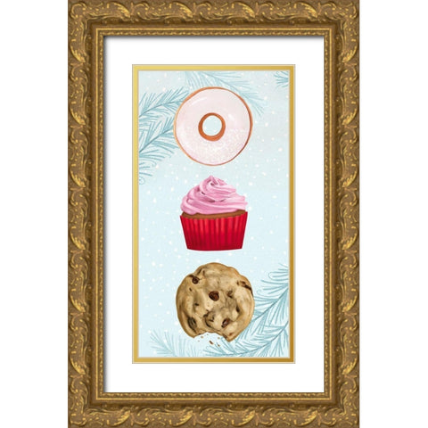 Sweet Holidays Collection B Gold Ornate Wood Framed Art Print with Double Matting by Borges, Victoria