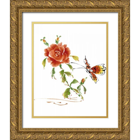 Summer Rapture III Gold Ornate Wood Framed Art Print with Double Matting by Parker, Nan Rae