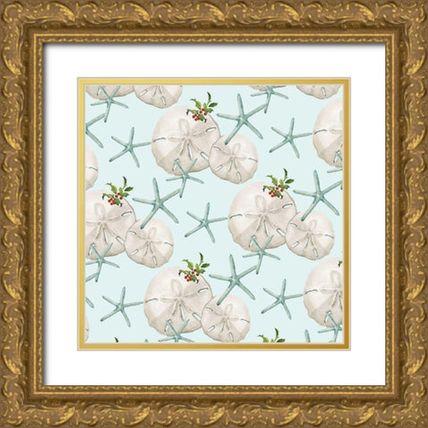Tis the Seasun Collection F Gold Ornate Wood Framed Art Print with Double Matting by Parker, Jennifer Paxton