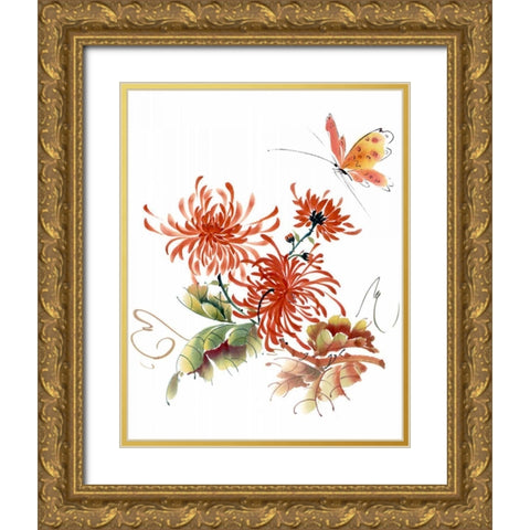 Summer Rapture IV Gold Ornate Wood Framed Art Print with Double Matting by Parker, Nan Rae