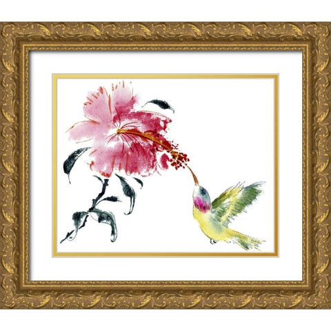 A Perfect Pairing Gold Ornate Wood Framed Art Print with Double Matting by Parker, Nan Rae