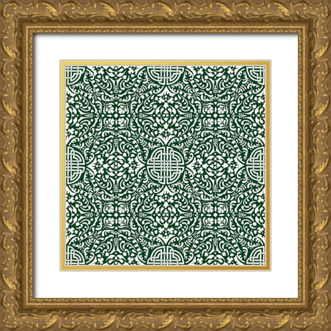 Celtic Knot Collection I Gold Ornate Wood Framed Art Print with Double Matting by Borges, Victoria