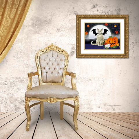 Halloween Pets Collection A Gold Ornate Wood Framed Art Print with Double Matting by Borges, Victoria
