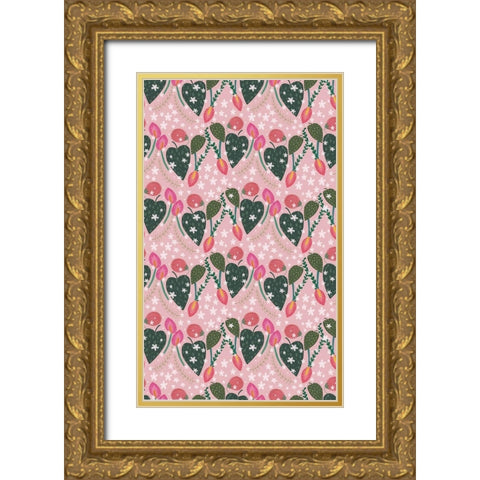Mothers Love Collection E Gold Ornate Wood Framed Art Print with Double Matting by Hernandez, Larisa
