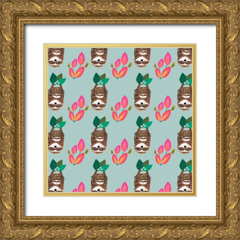 Mothers Love Collection H Gold Ornate Wood Framed Art Print with Double Matting by Hernandez, Larisa