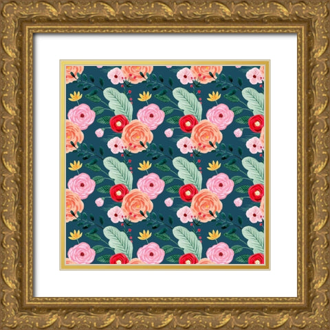 Sweet Hearts Collection G Gold Ornate Wood Framed Art Print with Double Matting by Popp, Grace