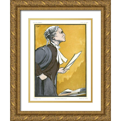 The Law Journal I Gold Ornate Wood Framed Art Print with Double Matting by Kapp