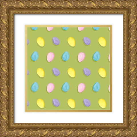 Easter Cats Collection F Gold Ornate Wood Framed Art Print with Double Matting by Popp, Grace